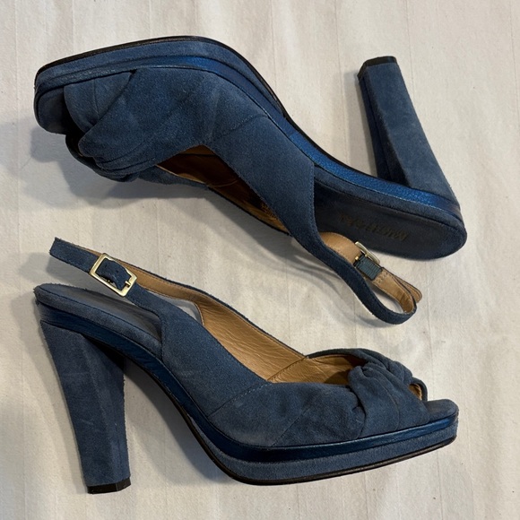MICHAEL Michael Kors Shoes - MICHAEL Michael Kors Blue Suede Heels